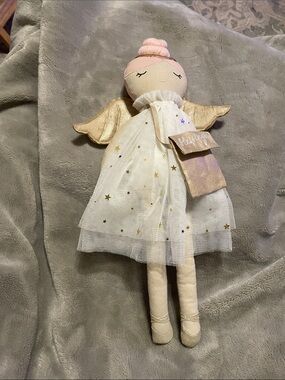 Mud Pie Pink and Gold Star Angel Doll